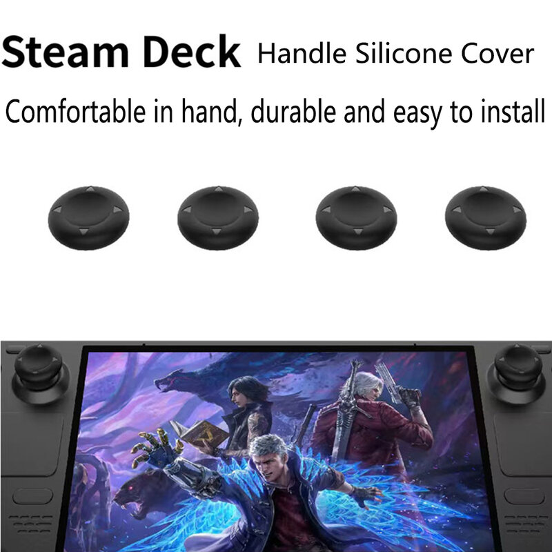 Per Steam Deck Host Protection Set antipolvere Plug + Button Trackpad Sticker + Set di cappucci a bilanciere in Silicone accessori da gioco