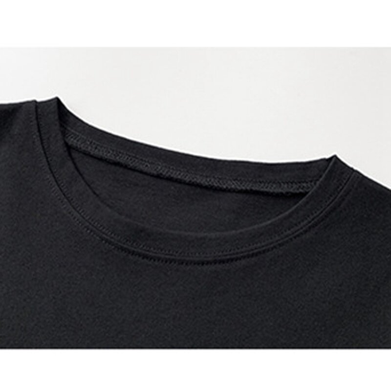 여성용 O넥 반팔 코튼 티셔츠, 블랙 화이트 캐주얼 루즈 티셔츠, 플러스 사이즈 14XL, 15XL, 200kg, 210kg, 여름