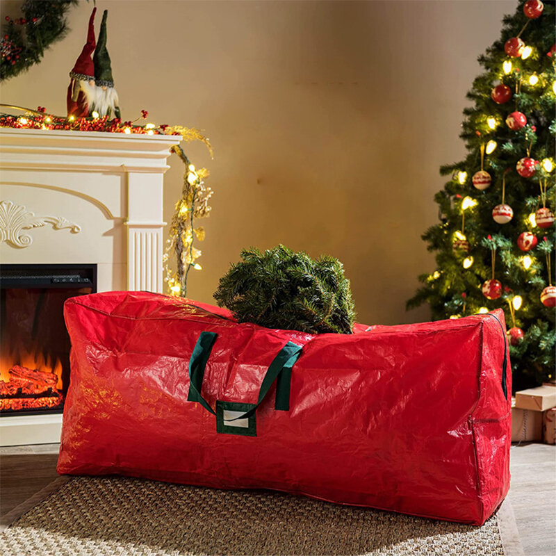 대형 크리스마스 트리 보관 가방, 인공 분해 나무 라운드, 프리미엄 크리스마스 화환 보관 가방, 5 피트 키 큰 휴일