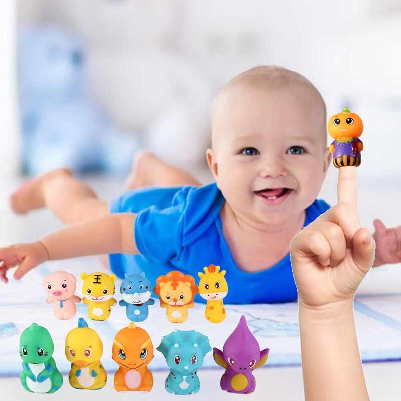 Head Gloves Role Playing Toy Finger Dolls Animal  Toys Dinosaur Hand Puppet Fingers Puppets Animal Head Gloves Tiny Hands Toys
