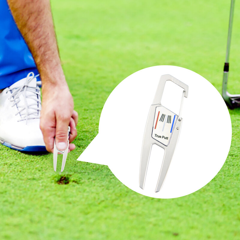 2 buah alat Divot Golf perlengkapan Golf dapat dilipat alat pembersih alur nada Golf Repairer hijau Divot aksesoris alat Natal Gif