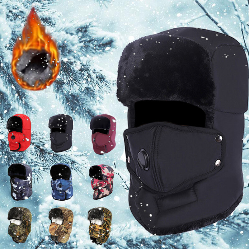 Ветрозащитная теплая шапка 2023, зимние теплые шапки-бомберы, мужская и женская термошапка, шапка-солдат для снега и лыж, шапки-бомберы из искусственного меха, модные новые