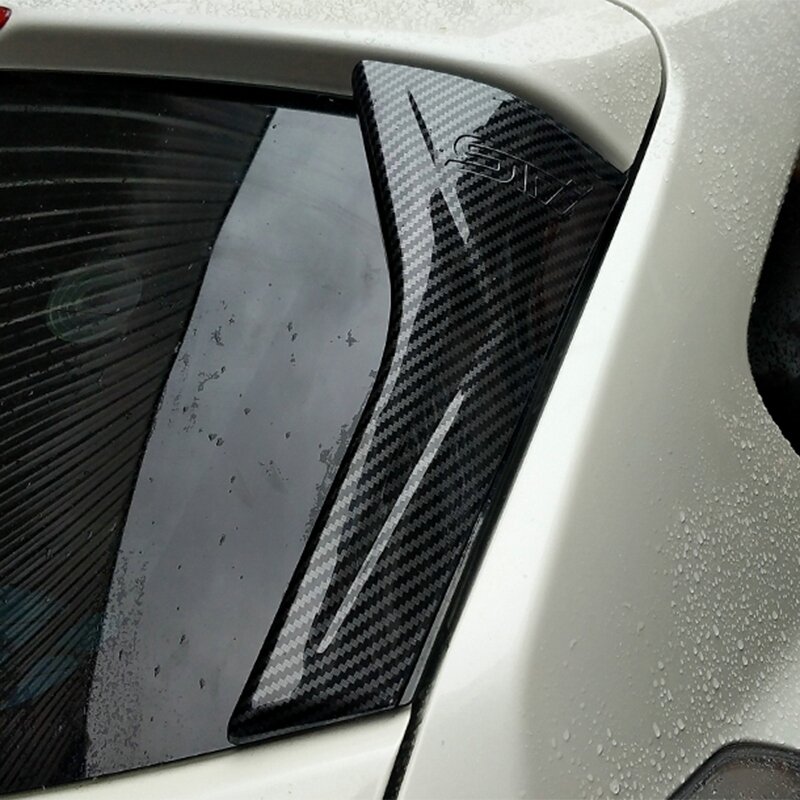 Estilo de fibra carbono janela traseira lateral spoiler asa tira proteção guarnição para subaru xv