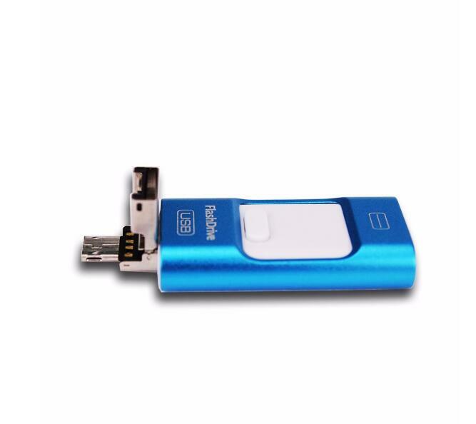 HT 3 in 1 USB 플래시 드라이브 금속 펜 드라이브, OTG 메모리 스틱, 마이크로 3.0, 아이폰 플러스, 아이패드, 안드로이드 Y용, 32G, 64G, 128GB, 256GB, 512GB, 1TB