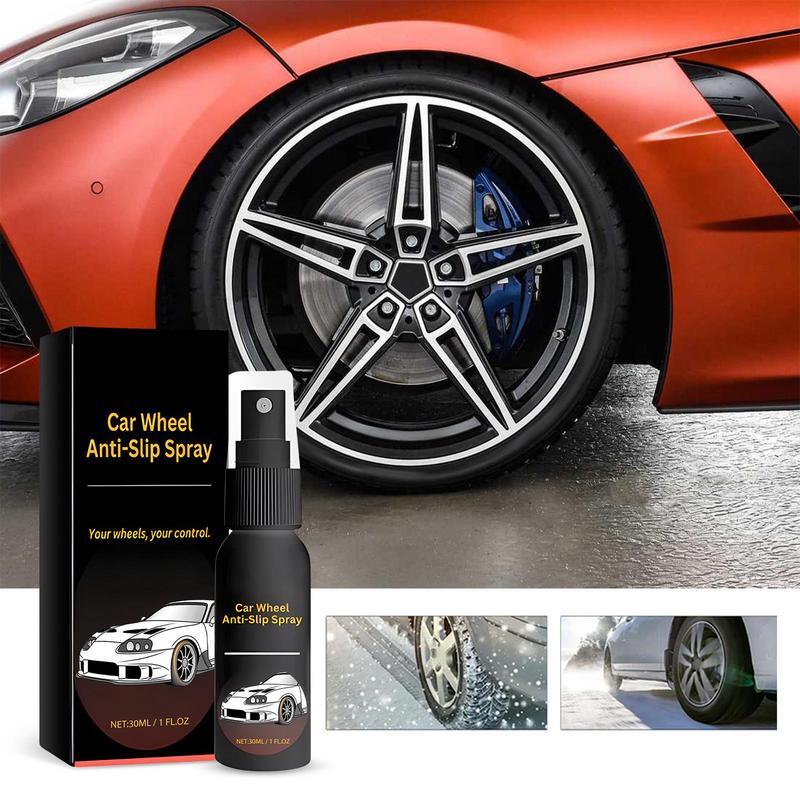 Car Wheel Non-Slip Spray 30ml Car Wheel Care Agent Anti-Skid Spray Cleaning Refurbishing Agent Car Wheel Cleaner For Vehicle