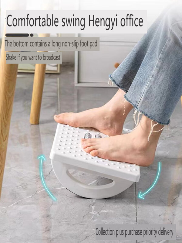 Portability Foot Rest Under Desk Footrest Ergonomic Foot Stool with Massage Rollers Foot Rest for Home Office Work Fast Ship