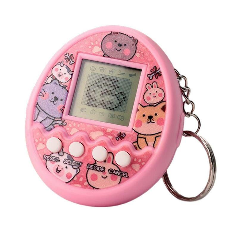 Creative Electronic Pet Game Tamagotchis Toy Mini Portable Retro Handheld Game E Console Keyring Childrens Birthday Gifts