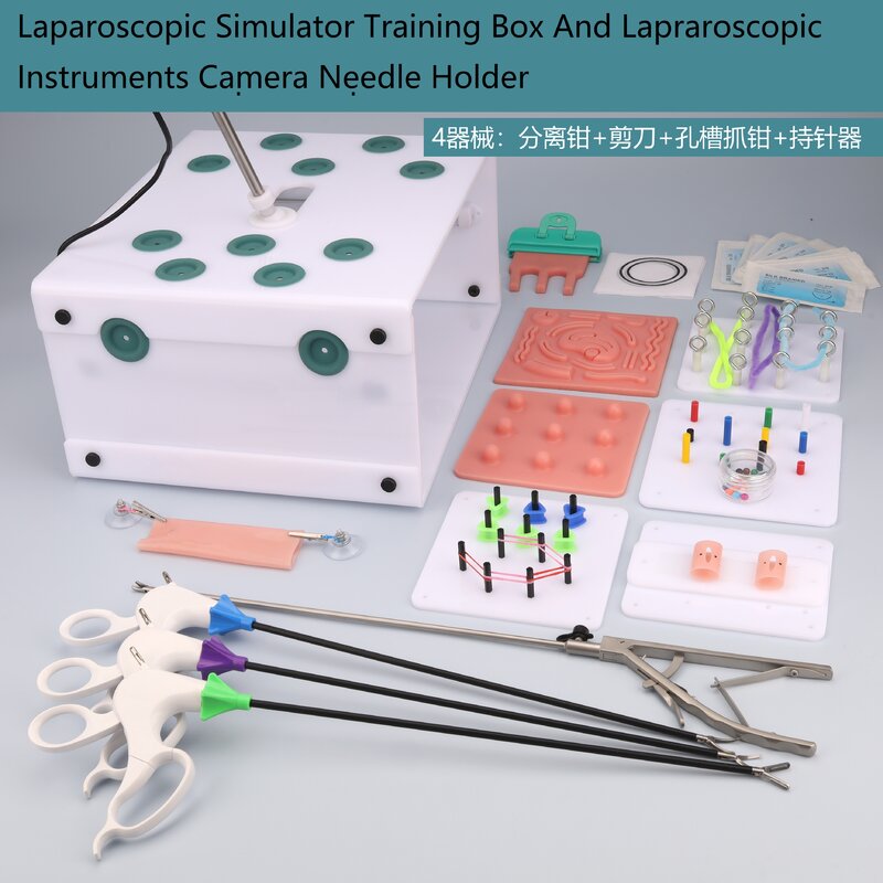 Suporte da agulha da câmera dos instrumentos da caixa de treinamento do simulador laparoscópico
