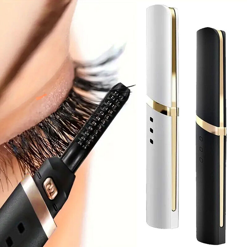 USB Rechargeable Electric Heated Eyelash Curler Long Lasting Makeup Tool 3 Mode Quick Heating Natural Eyelash Curler Makeup