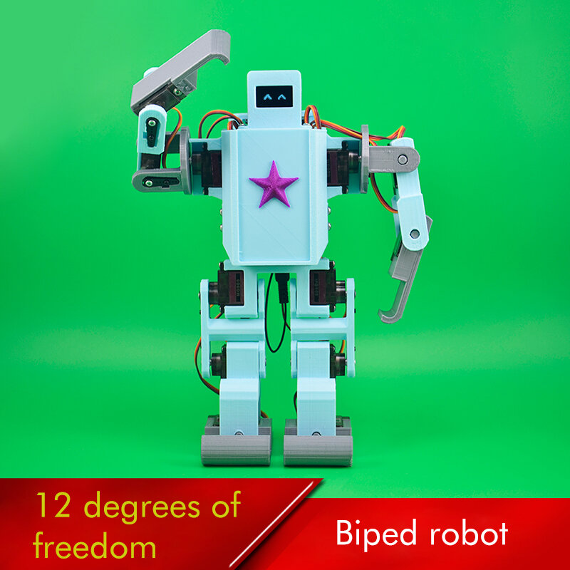 روبوت بيونيك بشري قابل للبرمجة ، التعرف على الصوت ، واي فاي ، الأشعة تحت الحمراء ، بلوتوث ، جهاز تحكم عن بعد ، 12 Dof ، مفتوح المصدر