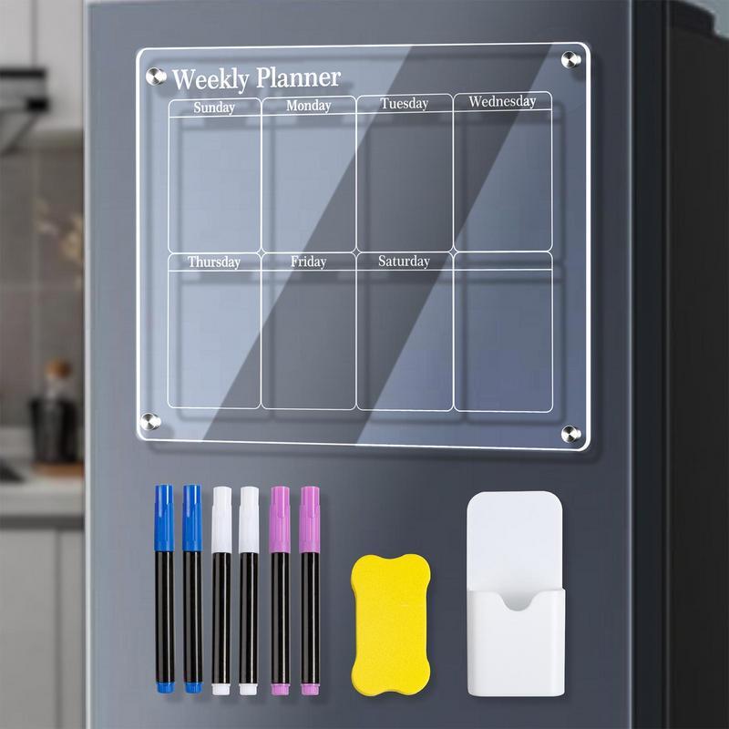 冷蔵庫、ウィークリーミールプランナー、ホームアクセサリー、重要なリマインダー用の磁気ドライイレースボードカレンダー