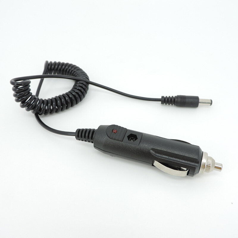 DC 12V 24V Car lighter Charger to 5.5x2.1mm Charging power supply connector Cable Spring Cord Line