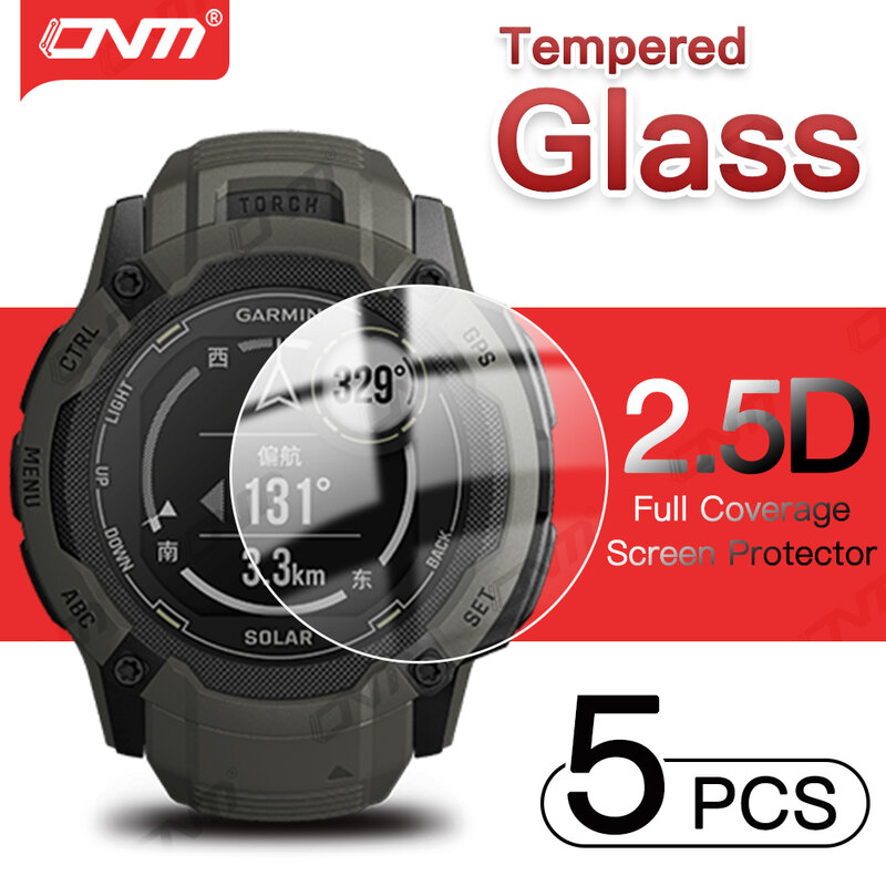 Protetor de tela para Garmin, Proteção solar de vidro temperado, Vidro anti-risco, Acessórios para Garmin Instinct 2X