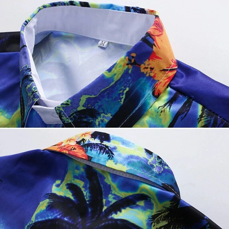 2024 Strand Landschaft Hemden für Männer 3d gedruckt Männer Hawaii Hemd Strand 5xl Kurzarm lässig Tops T-Shirt Mann Bluse Camisa