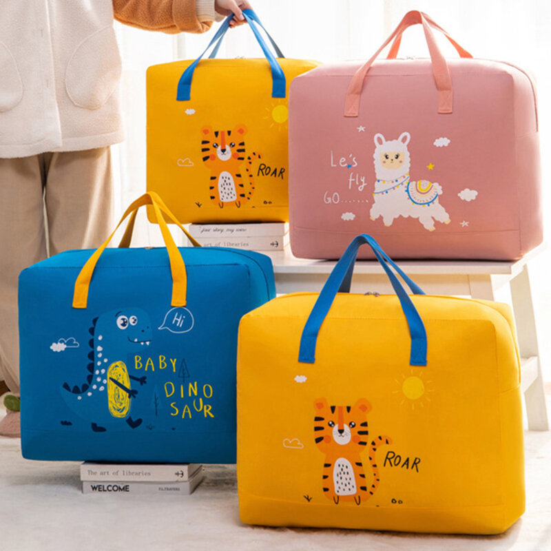 Portable Multi-function Storage Bags Clothes Blankets Closet Organizer Moving Tote Bag Zipper Sac Durable Handbag Luggage Pack