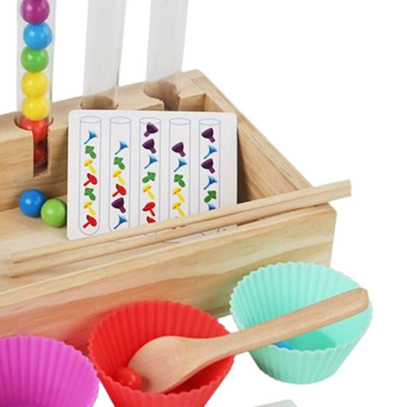 Montessori Toy para crianças, Fine Motor Beads Game para crianças, meninas e meninos