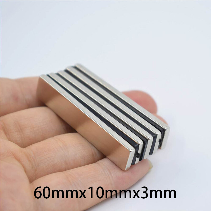 2/5/10/15/20/30PCS 60x10x3mm Quadrate Powerful Strong Magnets N35 Strip Search Magnet 60x10x3 Block Neodymium Magnets 60*10*3