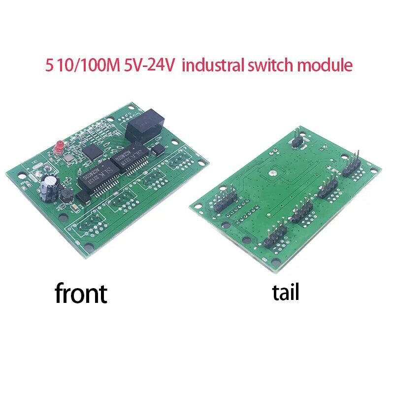 Modulo switch Ethernet industriale a 5 porte 10/100M non gestito scheda PCBA porte con rilevamento automatico OEM scheda madre 5V-24V