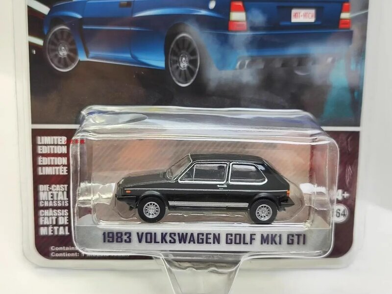 Diecast Metal Liga Modelo Carro Brinquedos, Volkswagen Golf Mk1 GTI, Coleção Presente, 1:64, W1292