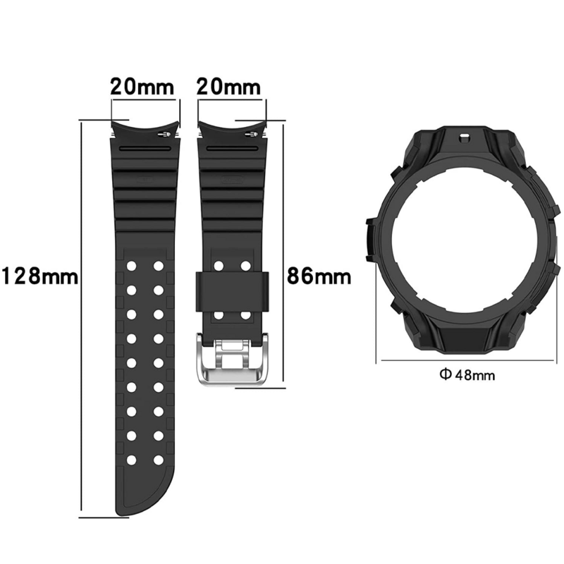 Case+Band for Samsung Galaxy Watch 4 strap 44mm 40mm 5 pro 45mm silicone No Gaps pulseira bracelet correa Galaxy watch 5 20mm