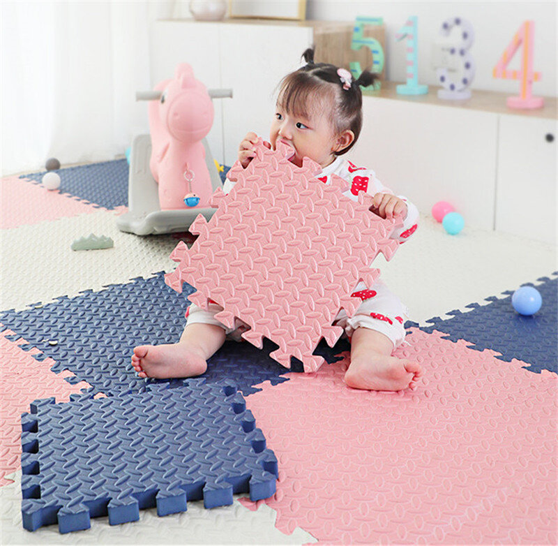 Alfombra de juego para bebé, estera de rompecabezas de 60x60cm, 6 piezas, gruesa, 2,5 cm