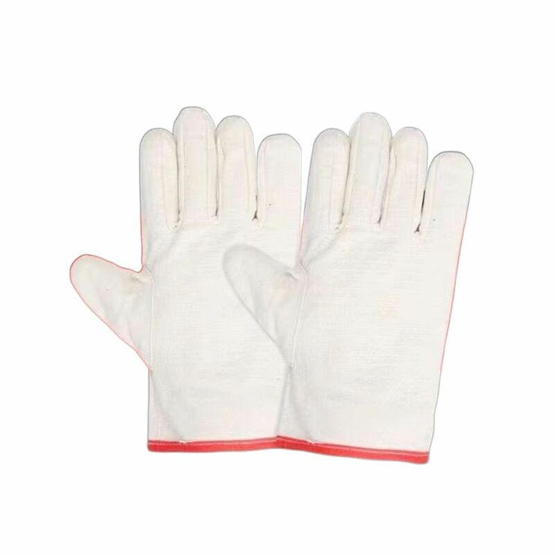ถุงมือทำงานผ้าใบหนาสองชั้นถุงมือเชื่อมถุงมือป้องกันการสึกหรอในที่ทำงาน