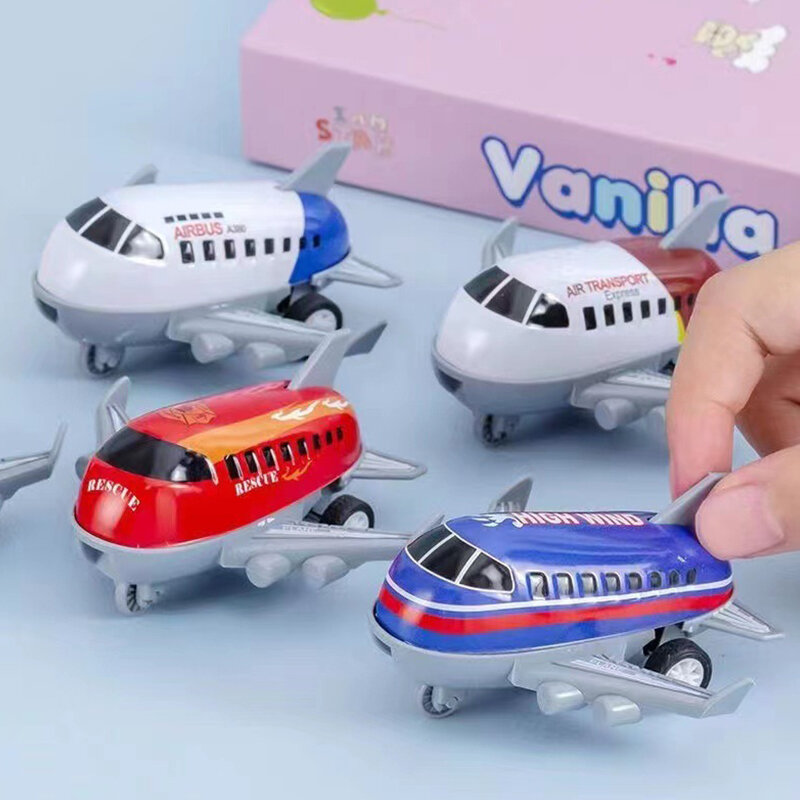 Mini brinquedo do avião dos desenhos animados para crianças, brinquedo avião pull-back, festa de aniversário, presente de carnaval, prêmio Pinata Filler, 3 peças