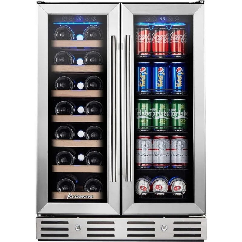 Холодильник для напитков Kalamera, под прилавок, пивной холодильник для 154 банок с диапазоном температур 32-41 ℉, холодильник для напитков