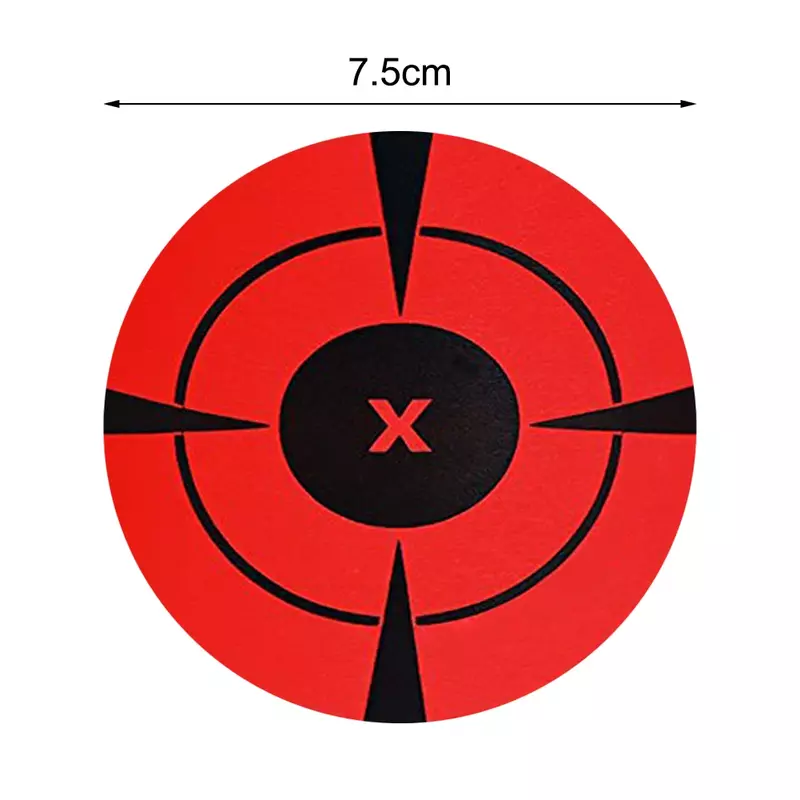 Stiker perlengkapan menembak latihan, stiker Tembak 3 Target ukuran inci/7.5 125 buah/gulung Cm, stiker latihan hijau merah