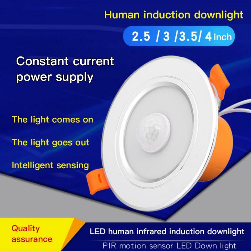 3PCS Downlights Smart Motion Sensor Ceiling Lamp 3W 5W 9W 18W Led Light Spot Downlight AC220V Recessed Spotlight Cold Warm White
