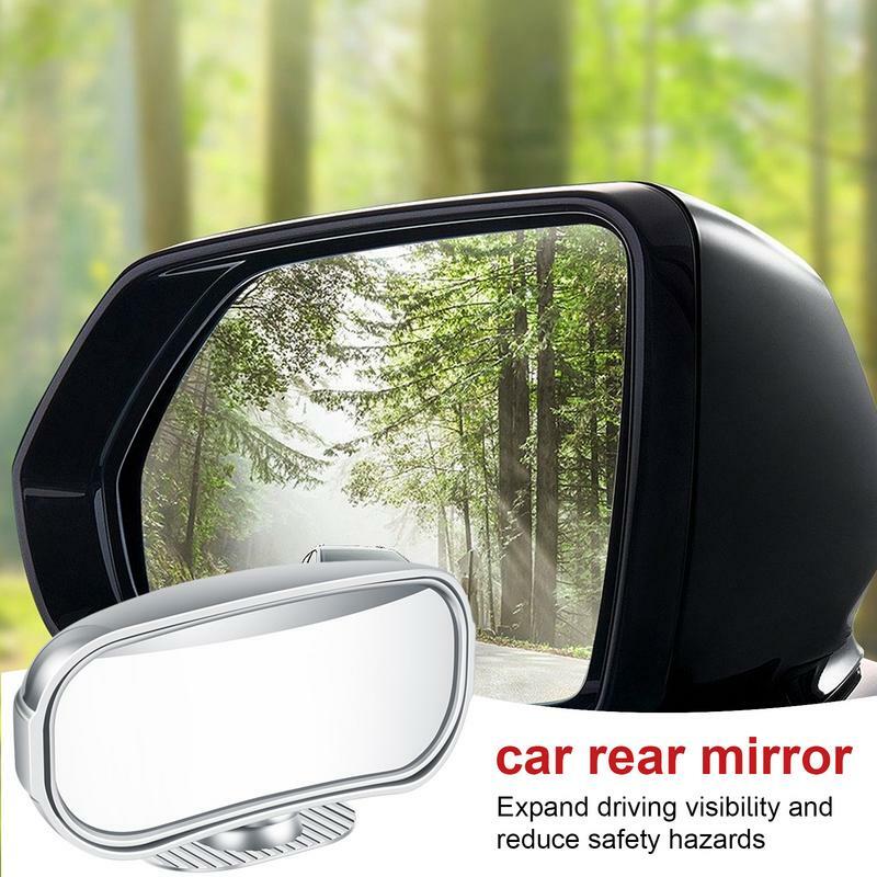 Espejo de punto ciego convexo, gran angular de 360 grados, ajustable, transparente, para estacionamiento, accesorios exteriores de coche