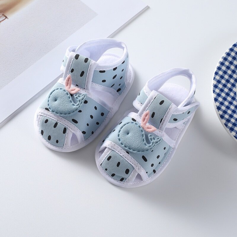 Sandal bayi, Kasut kanvas kasual lembut untuk anak laki-laki dan perempuan musim panas 0-12 bulan