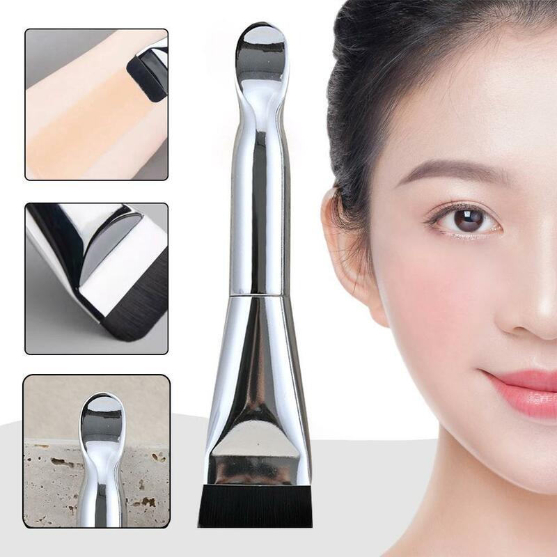 Ultra Thin Flat Head Foundation Brush Mask Brush Concealer Digging Brush Up With Brush Professional Accessories Spoon Tool H0G0