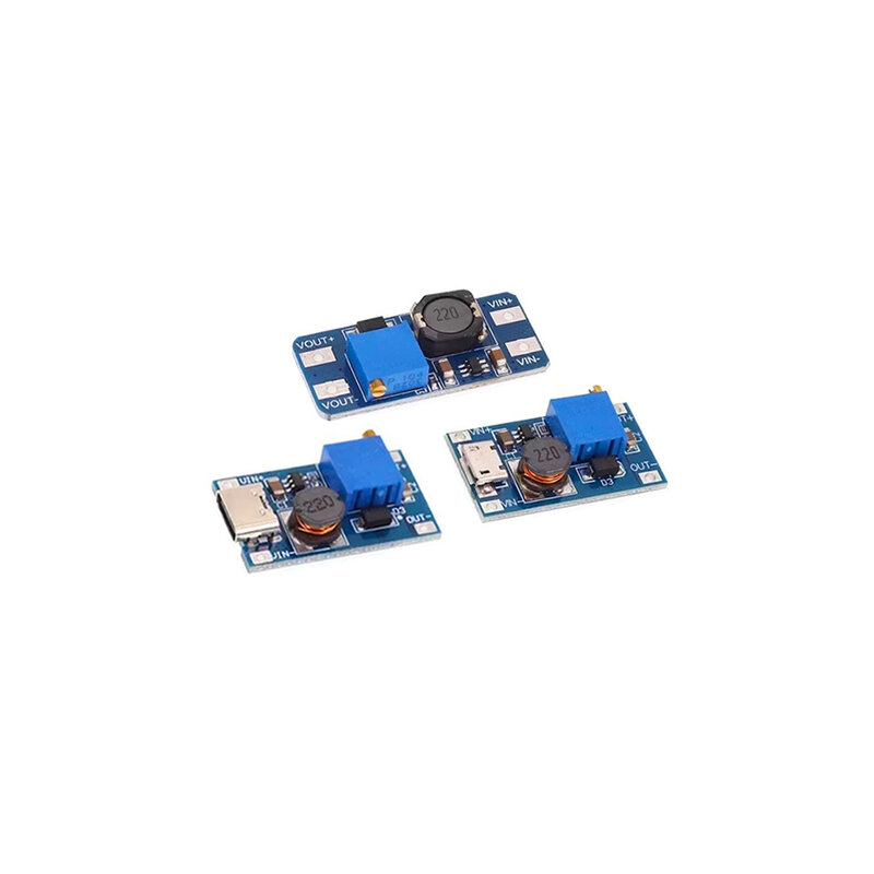 Mt3608 DC-DC Step Up Converter Booster Voedingsmodule Boost Step-Up Board Output TYPE-C / Micro Usb 2a 28V Max