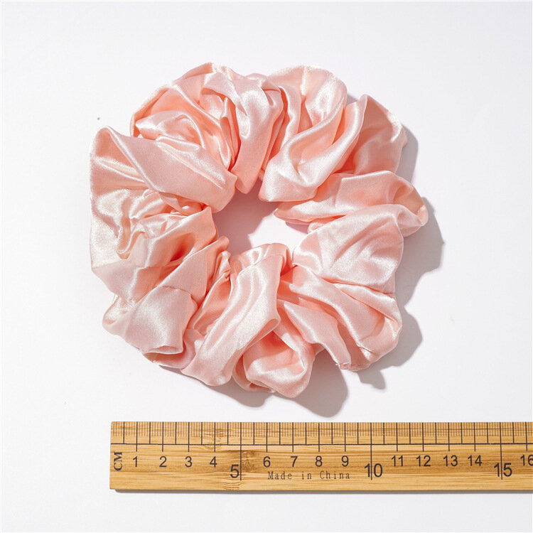 Europe and The United States New Large Scrunchie Fashion Solid Color Smooth Satin French Scrunchie Women's Elastic  Scrunchie