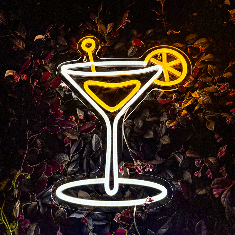 레몬 컵 네온 사인 LED 벽걸이 아크리코 클럽 숍, 음료 레스토랑 바 숍 파티 에스테티카 룸 홈 아트 벽 장식 선물