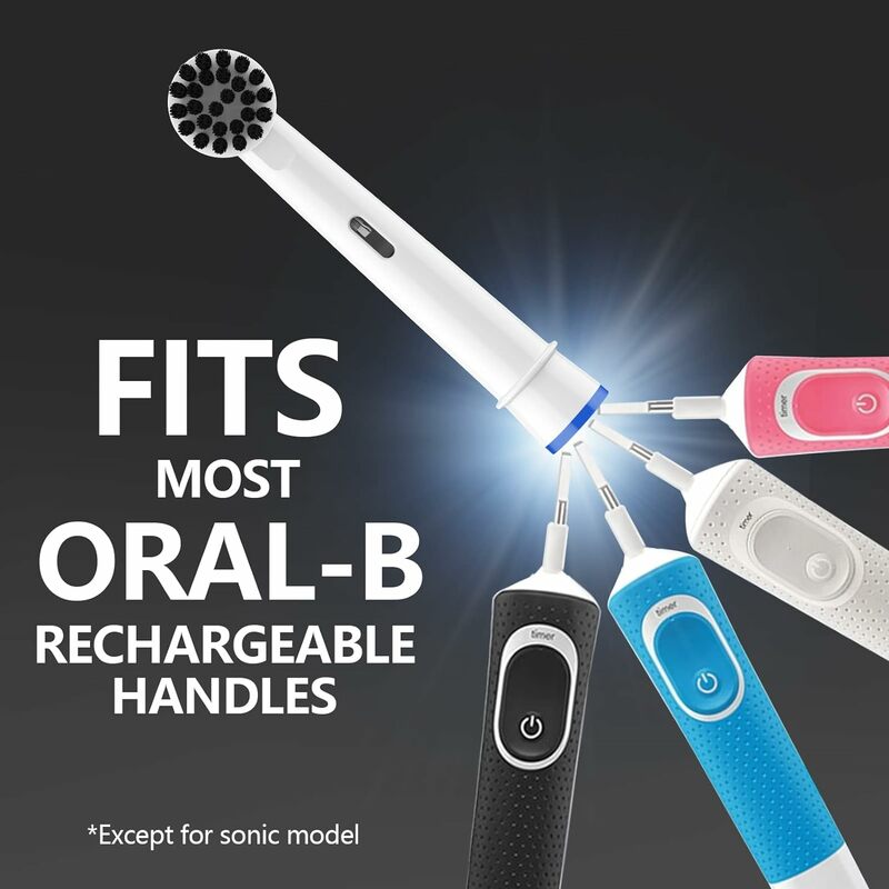 Escova de carvão para Oral B Escova de Dentes Elétrica, Reciclável, Cuidados Profissionais, SmartSeries, TriZone, Pro1000, 3000, 5000, 7000