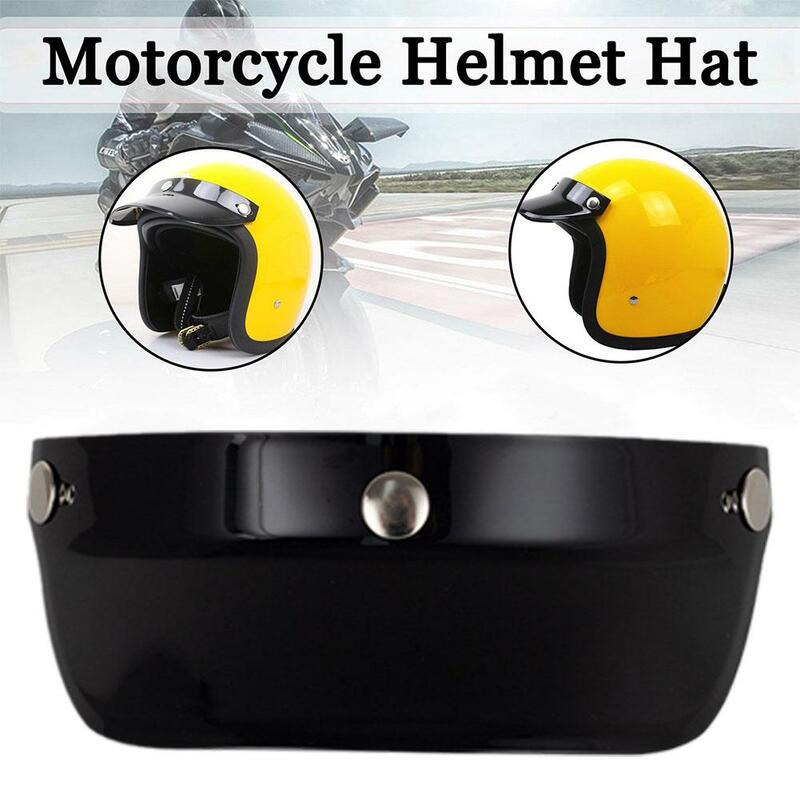 Motorrad helm Sonnenschutz 3 Druckknopf Retro offenes Gesicht hoch klappbar Visier Wind für Motorrad helm