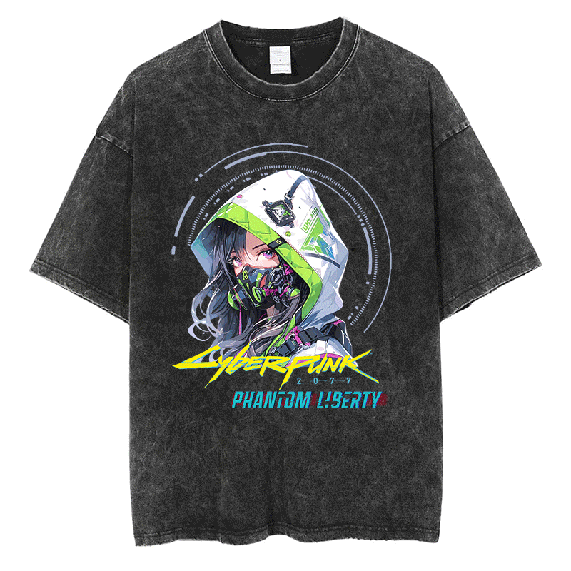 Cyber Punk LUCY T Shirt projektant przyszłościowego wyczucia wzroku T-Shirt y2k główna ulica Hip Hop mężczyźni kobiety za duże koszulki bawełniane
