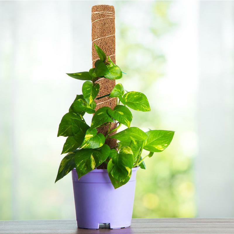 Coir Fiber Bendable Moss Pole Climbing Stakes Plant Support Extension For Monstera Plant Coco Plant Pole For Garden Climbing