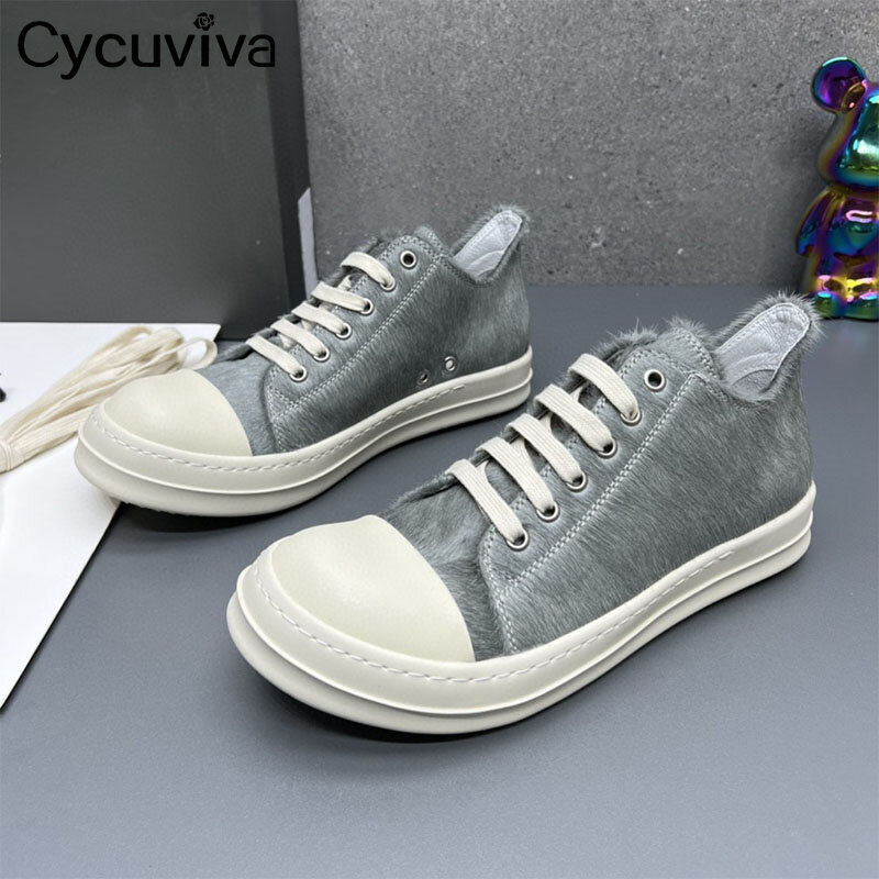 2023 Designer Hairhorse Flat Platform Shoes donna uomo Lace Up donna Sneakers Outwear Ladies lover's Spring Causal Shoes Femmel