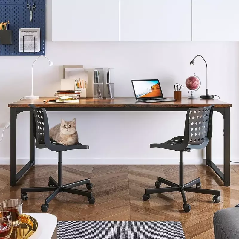 71 дюймовый компьютерный стол, домашний офисный письменный стол для студентов, квадратный компьютерный стол в стиле ретро