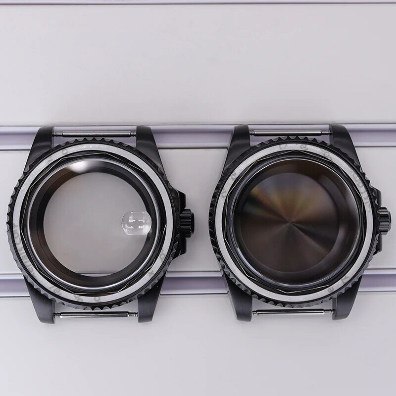 Black 40mm Watch Case 316L stainless Steel For Seiko nh35 nh34 NH36 NH38 Eta 2824 Miyota 8215 Movement 28.5mm Waterproof Daytona