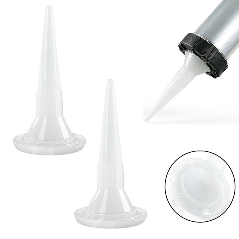 Boquilla de calafateo de vidrio, boquilla de plástico Universal, pegamento estructural, herramientas de construcción para mejoras del hogar, 2 piezas