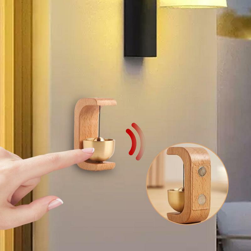 Magnetic Door Bell Decorative Loud Wooden Door Chime Lightweight Indoor Ornament For Housewarming Gift Small Doorbell For