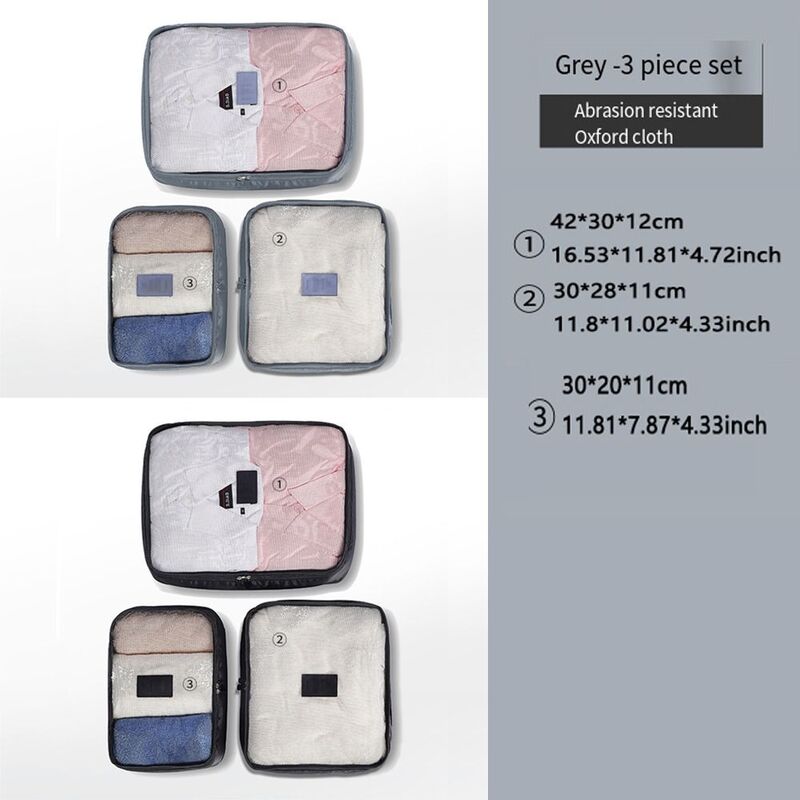 7PCS/Set Waterproof Packing Cubes Large Capacity Underwear Travel Storage Bags Essential Dampproof