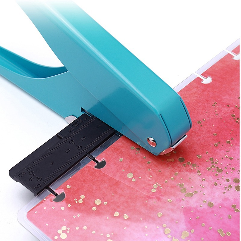 Perforadora de papel para cuaderno, perforadora Manual de hojas sueltas, perforadora de agujeros, papelería creativa