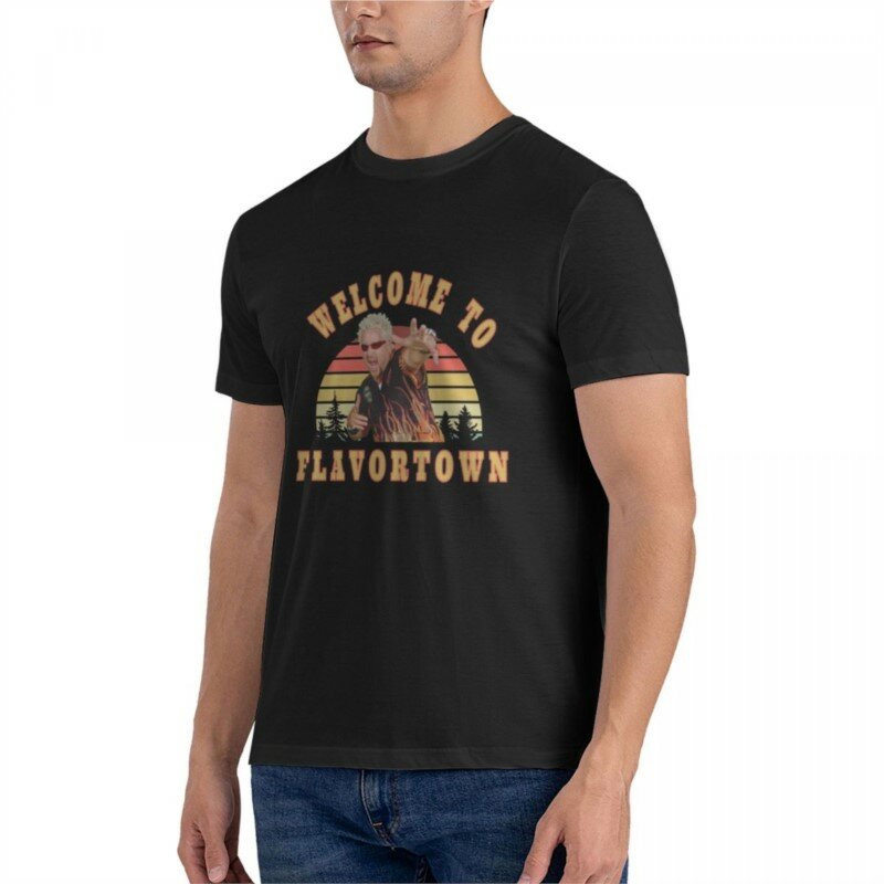 Nowy facet Fieri Fans FlavortownClassic t-shirt waga ciężka t-shirt dla mężczyzn designerski t-shirt dla mężczyzn
