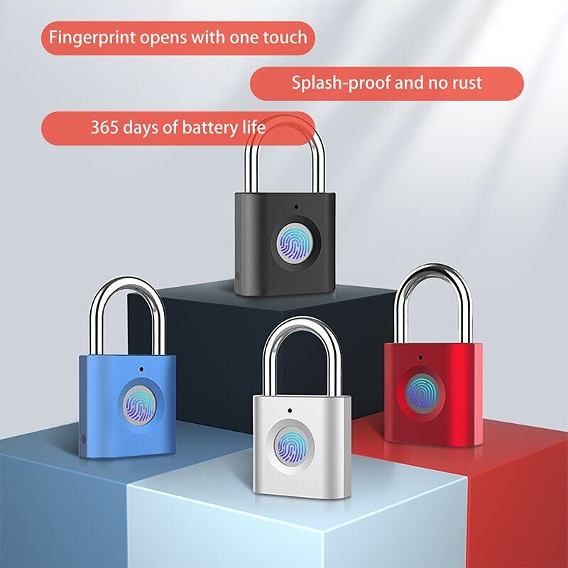 ELinkSmart Mini lucchetto per impronte digitali Smart Waterproof Button Cabinet Door Lock armadio bagagli borsa da scuola cassetta degli attrezzi armadietto da palestra