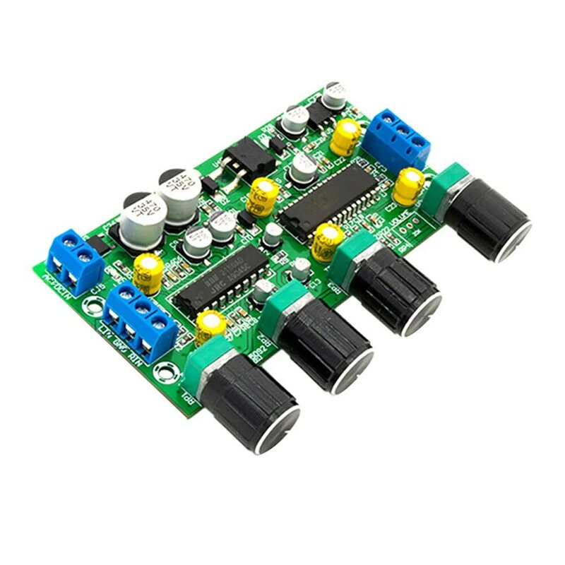 BBE2150 Amplifier Audio, pengeras suara papan nada keseimbangan Treble Bass Preamp dengan kontrol Volume EQ pra-amplifier